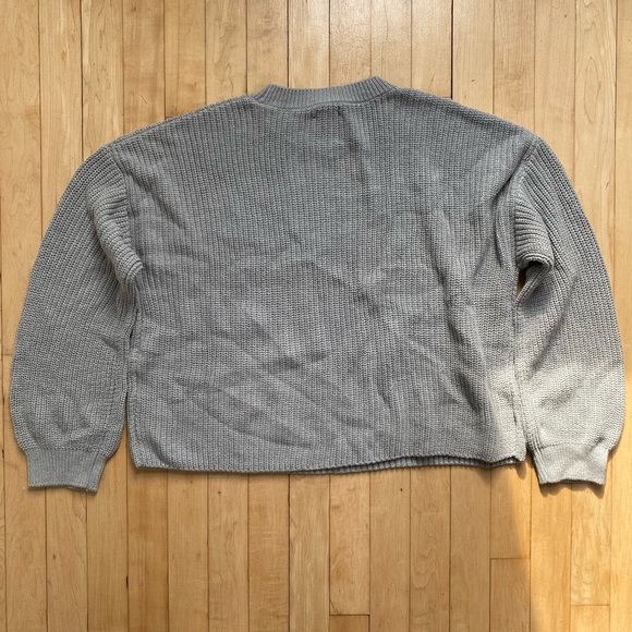 New BP. Cleo Crop Crewneck Knit Sweater light gray - Picture 4 of 4